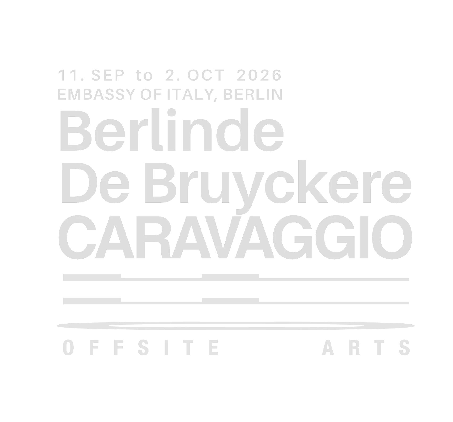 11. Sep to 2. Oct 2026, Embassy of Italy, Berlin — Berlinde De Bruyckere / Caravaggio — Offsite Arts