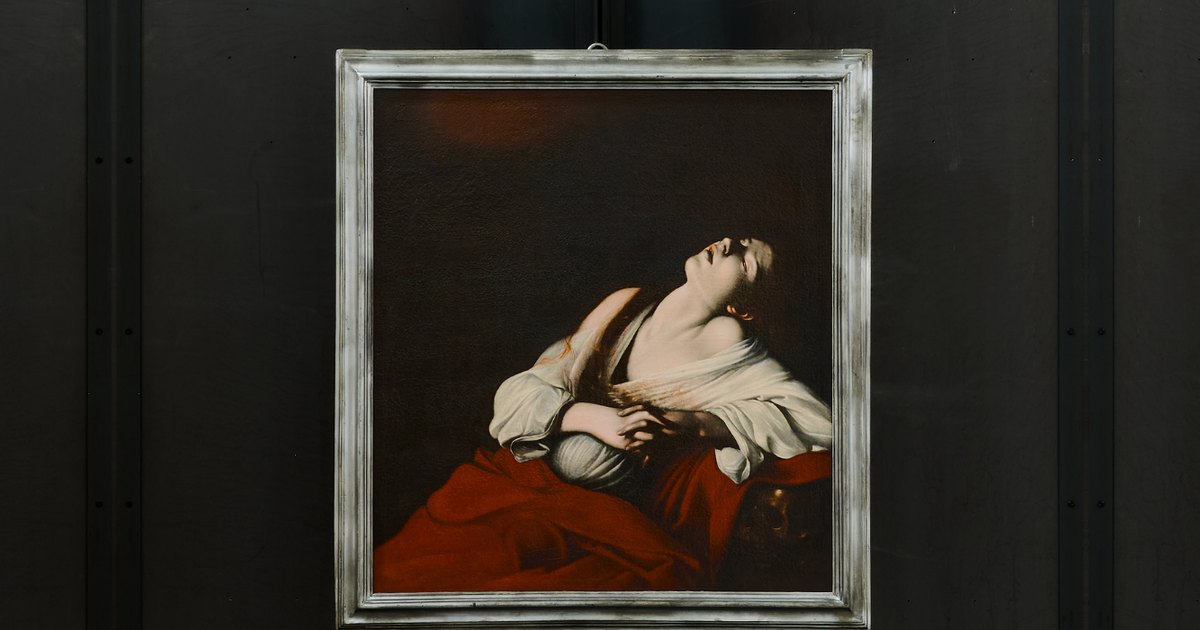 Caravaggio, Mary Magdalene in Ecstasy, installed at the Embassy of Italy, Berlin